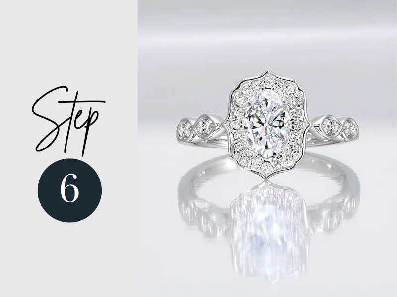 Finished custom engagement ring at SVS Fine Jewelry — Forever Custom design service Long Island NY