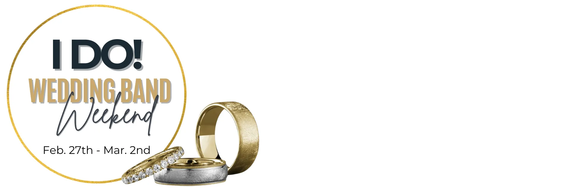 Designer wedding bands for him & her on sale for 20% off during our once a year WEDDING BAND SALE