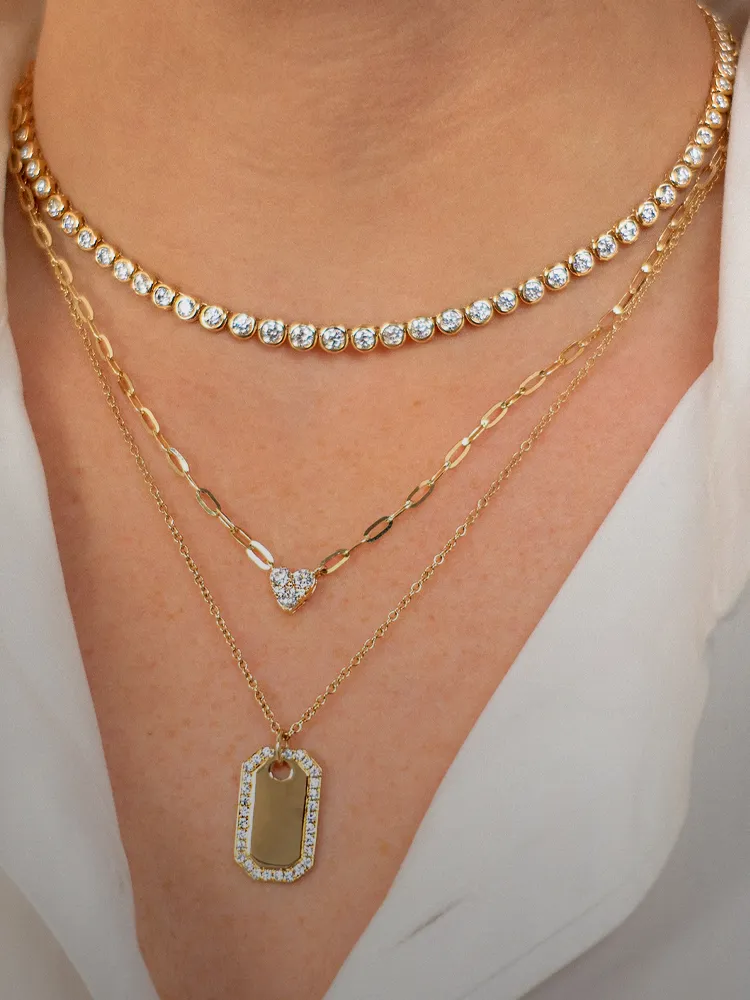 Gold and diamond necklaces at SVS Fine Jewelry Oceanside — fine jewelry Long Island
