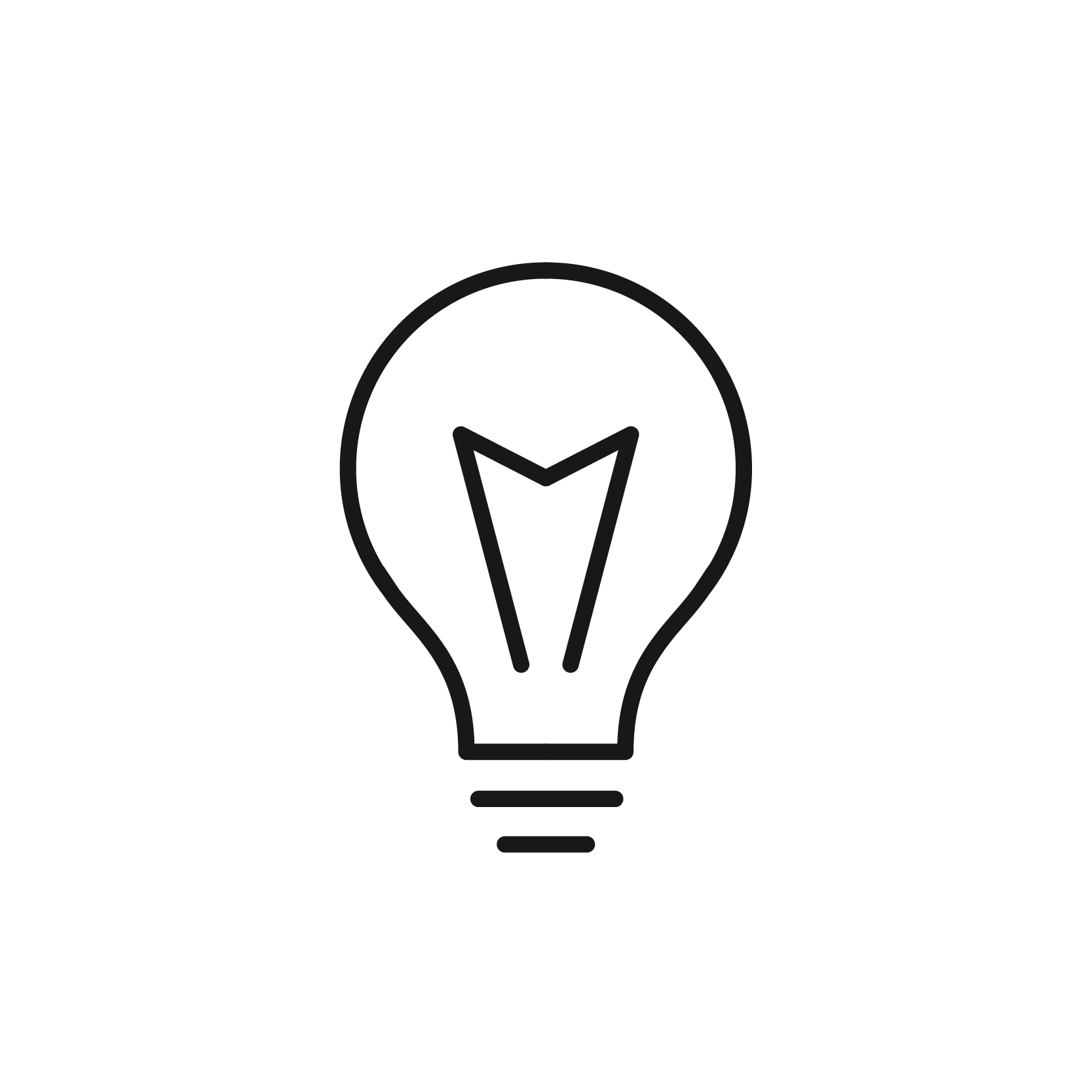 Light bulb icon representing creativity and inspiration for custom jewelry design consultations.