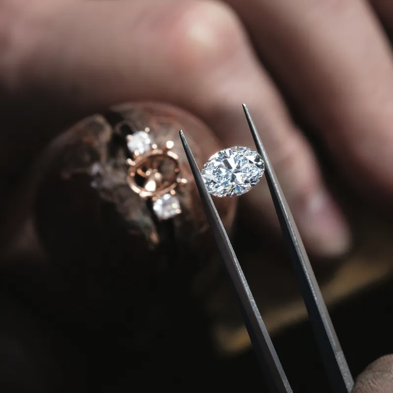 Step 3: Casting & Setting Once the CAD rendering is approved, we will cast the metal and set the stones. Our expert jewelers wil