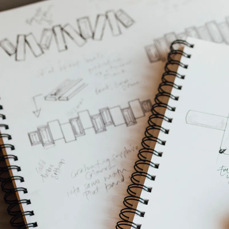 Step 1: Sketching Our custom jewelry design process begins with a sketch. Our expert jewelers will work with you to create a des