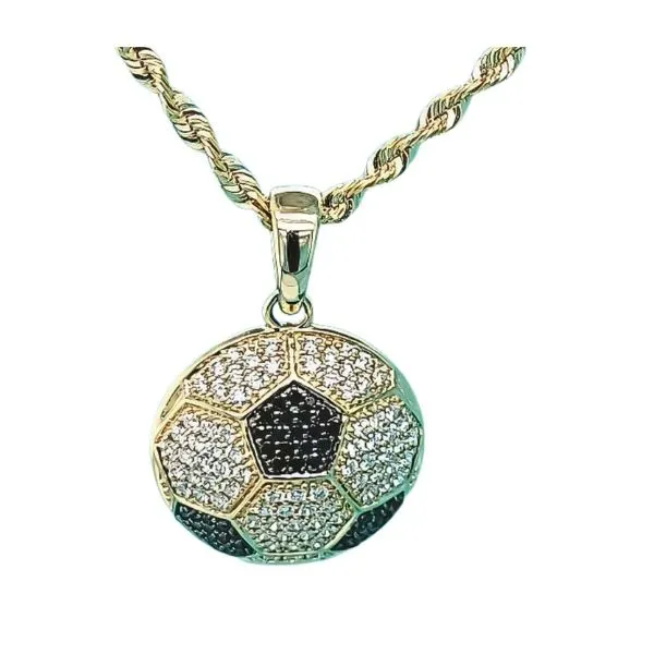 What a sport! This custom-designed soccer ball pendant was a Christmas present for a young soccer player. Goldmart Jewelers Redding, CA