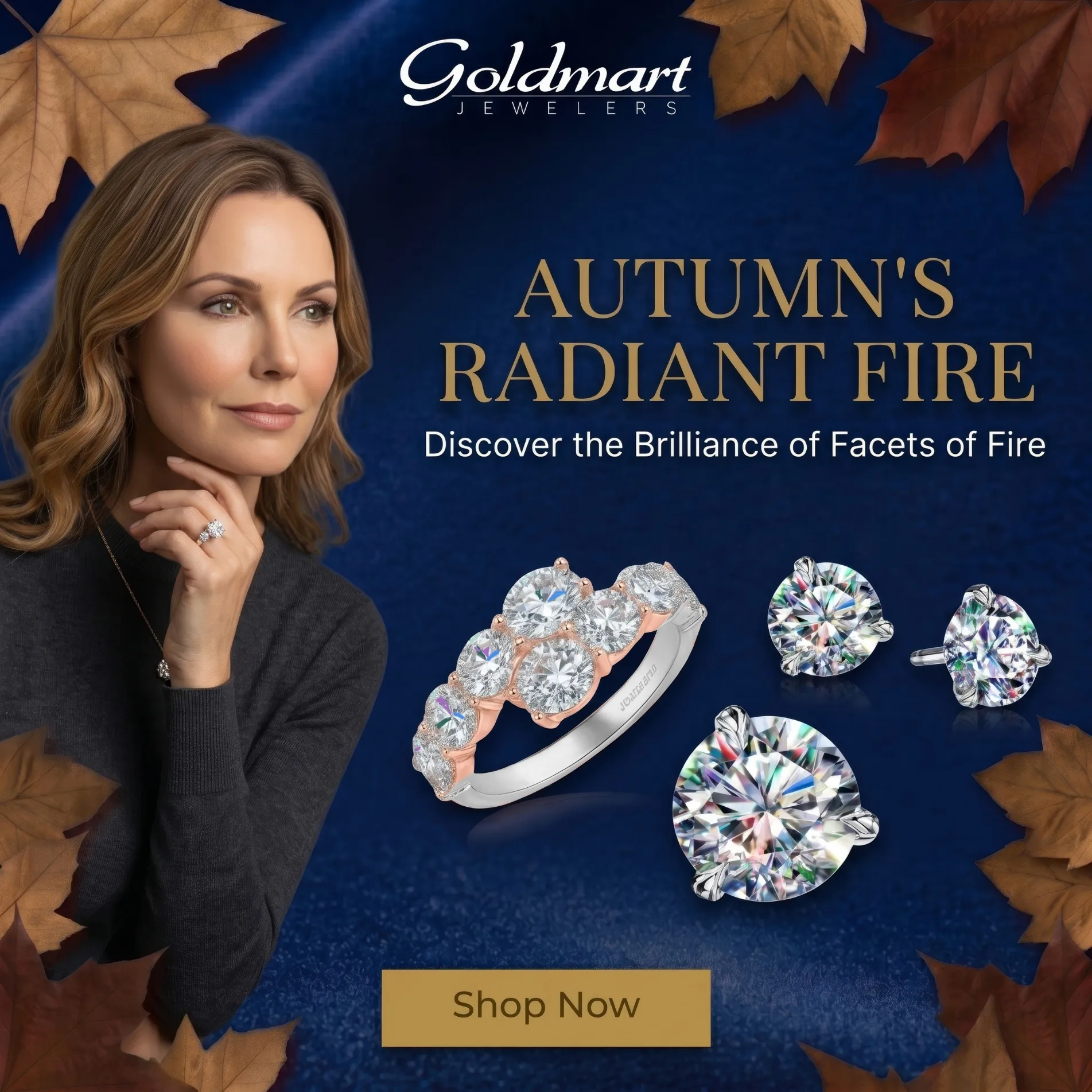 Red gift box with jewelry pieces, inviting to choose a lasting gift. Click here to explore Goldmart Jewelers' collection.