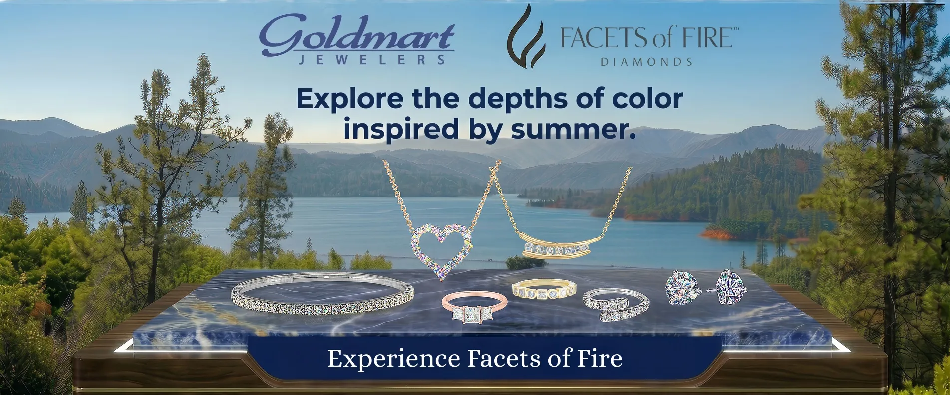 Red gift box with jewelry pieces, inviting to choose a lasting gift. Click here to explore Goldmart Jewelers' collection.