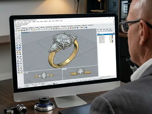 State of the art CAD jewelry design at Tovon and Co. Diamonds, Dallas PA