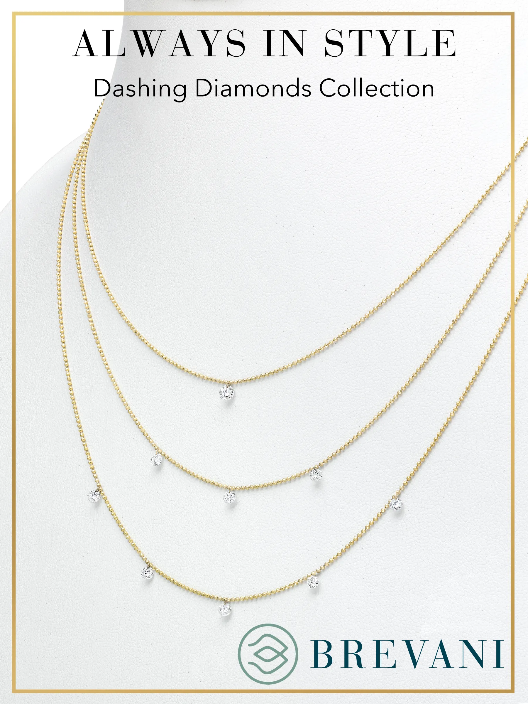 Dashing Diamonds Triple Necklace Ad  The Plumb Club CHARLOTTE, AL