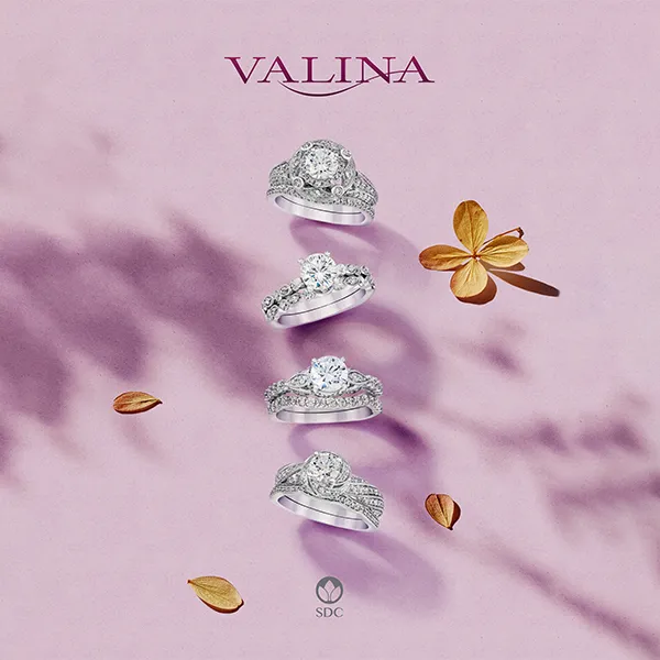 Valina With innovative designs, superior craftsmanship and eco-minded materials, Valina jewelry is the perfect way to express your love. The Plumb Club CHARLOTTE, AL