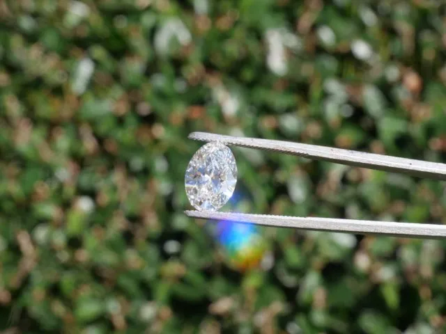 Close-up of a diamond held with tweezers. Click for jewelry appraisals at Masterpiece Jewelers in Daytona Beach.