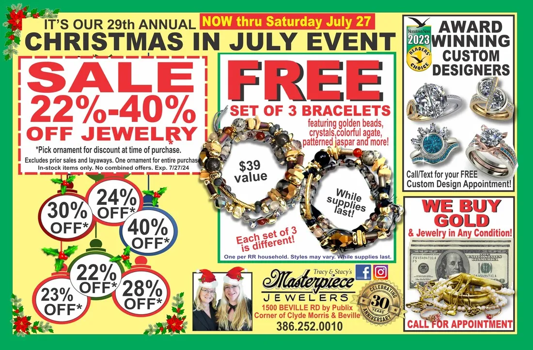 Daytona Beach Jewelry Store Christmas in July Sale is Happening Now!