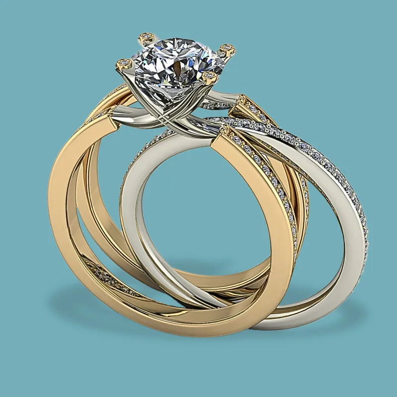 A stunning diamond engagement ring set on a soft blue background, showcasing its brilliance and elegance.