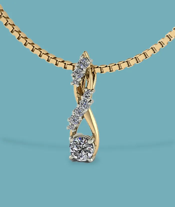 Elegant engagement ring with a large diamond centerpiece and intricate detailing, displayed on a turquoise background.