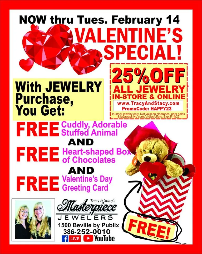 Valentine’s Jewelry Sale at Your Daytona Jeweler