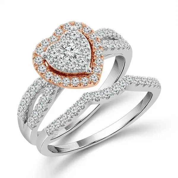 Heart Shaped 1ct Diamond Wedding Set Style #222-00051 Van Adams Jewelers Snellville, GA