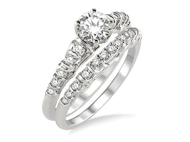 14K White Gold Diamond Wedding Set $1295 Van Adams Jewelers Snellville, GA