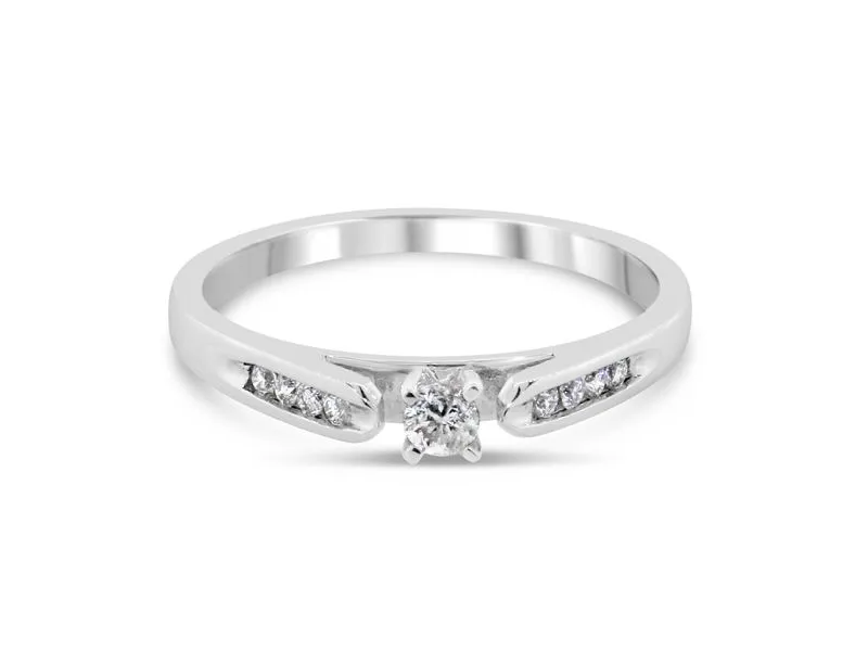 14K White Gold Diamond Promise Ring $595 Van Adams Jewelers Snellville, GA
