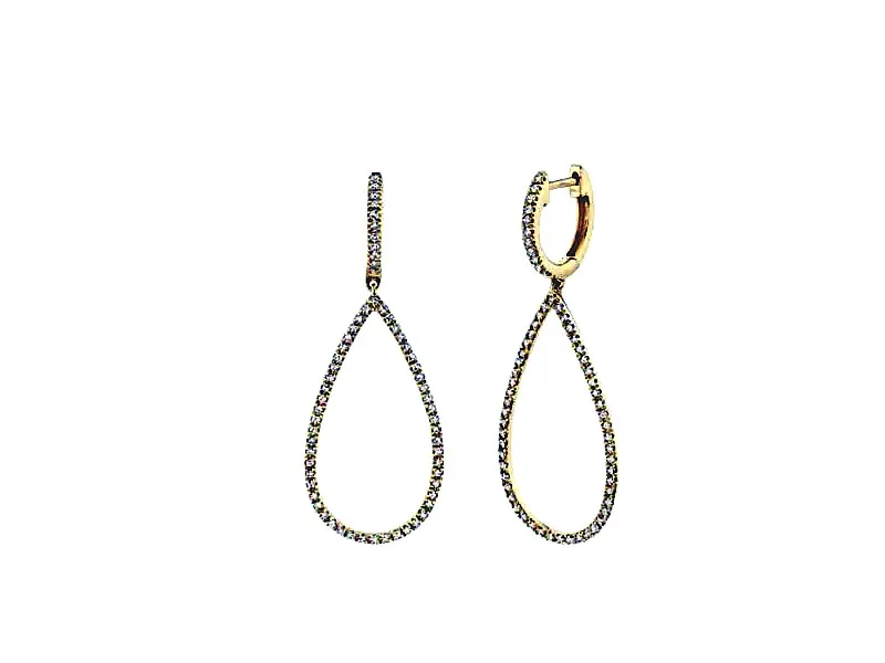 0.40CT DIAMOND EARRING $795 Elevate your style during our After Christmas Sale with these elegant Shy Creation Kate Collection diamond teardrop dangle earrings, featuring 0.40 carats of hand-set round diamonds in 14K yellow gold, with a 1.5-inch drop and hinged hoop clasp&mdash;regularly $1,295, now $795. Van Adams Jewelers Snellville, GA