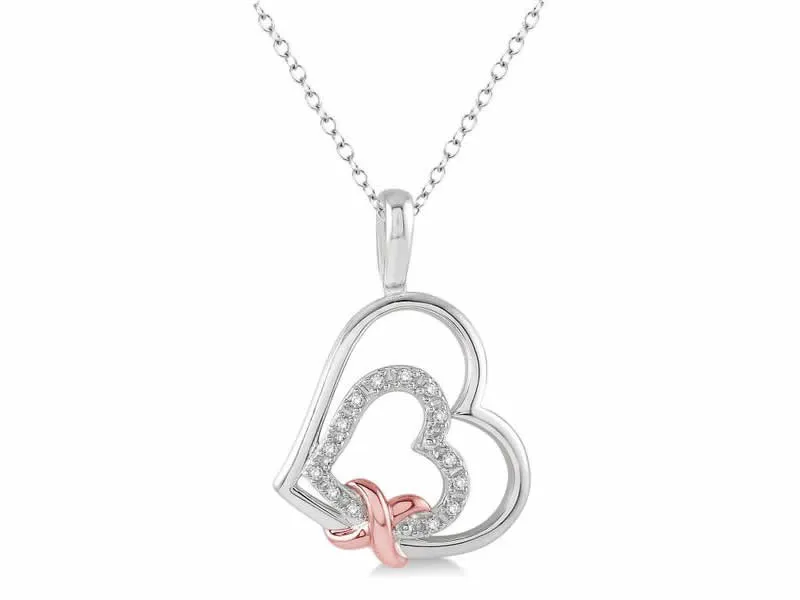 Silver Heart Shape Diamond Pendant $99 Van Adams Jewelers Snellville, GA