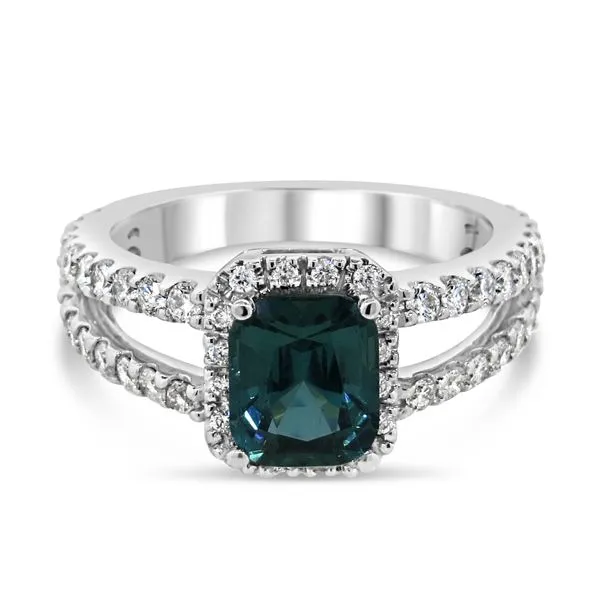 Reg: $2995Black Friday Price: $1495 14K White Gold Green Tourmaline Ring Van Adams Jewelers Snellville, GA