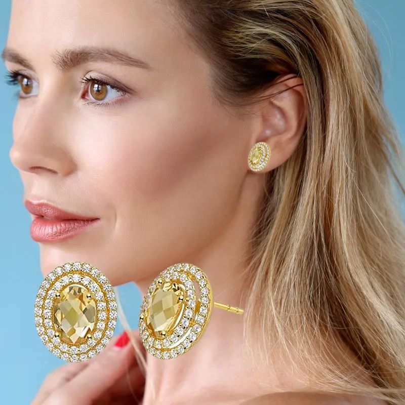 Reg: $225Black Friday Price: $112 Lafonn Sterling Silver Citrine Earrings Van Adams Jewelers Snellville, GA