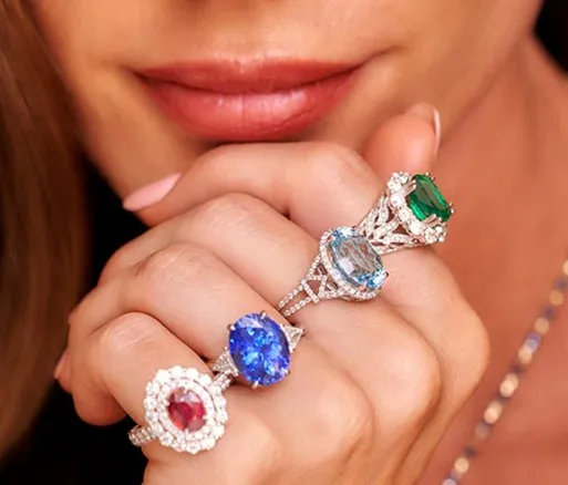 Colored Stone Rings From bold statement pieces to timeless classics, our colored stone rings showcase the rich beauty of gemston