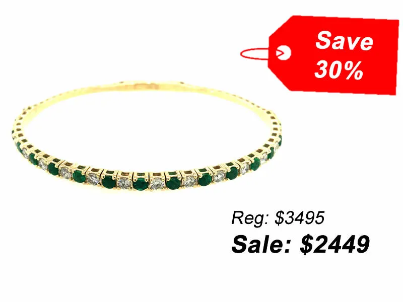 Emerald and Diamond Bracelet  Van Adams Jewelers Snellville, GA