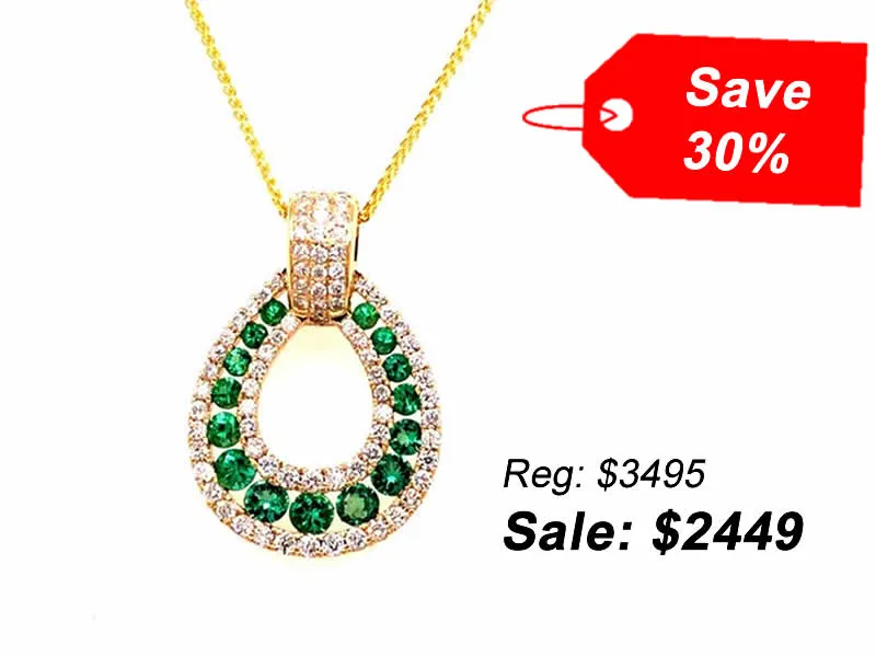 Emerald and Diamond Necklace  Van Adams Jewelers Snellville, GA