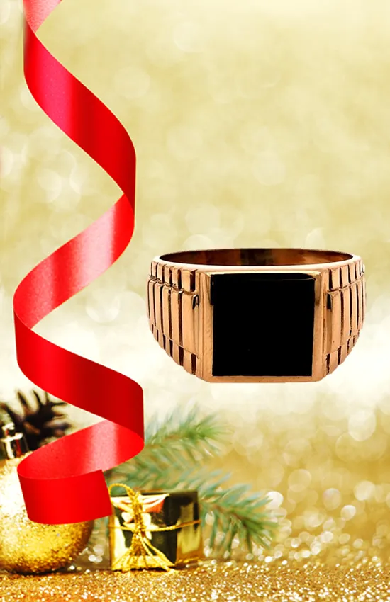 Men's Gold Onyx Ring  Van Adams Jewelers Snellville, GA