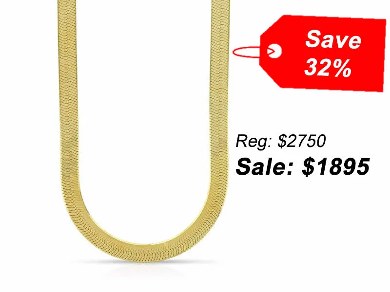 14ky Gold Herringbone Necklace  Van Adams Jewelers Snellville, GA