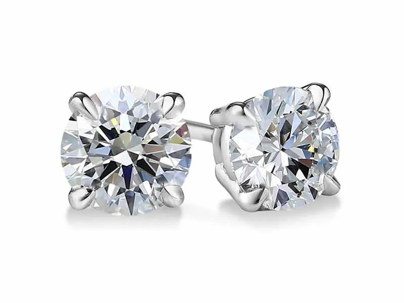 Lab grown diamond stud earrings. Various shapes and sizes in stock. Van Adams Jewelers Snellville, GA