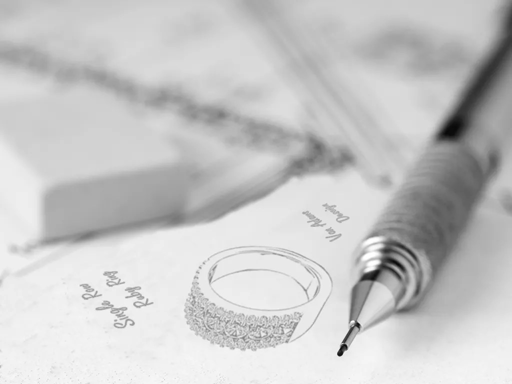 Custom Design  drawing from Van Adams Jewelers Atlanta, GA