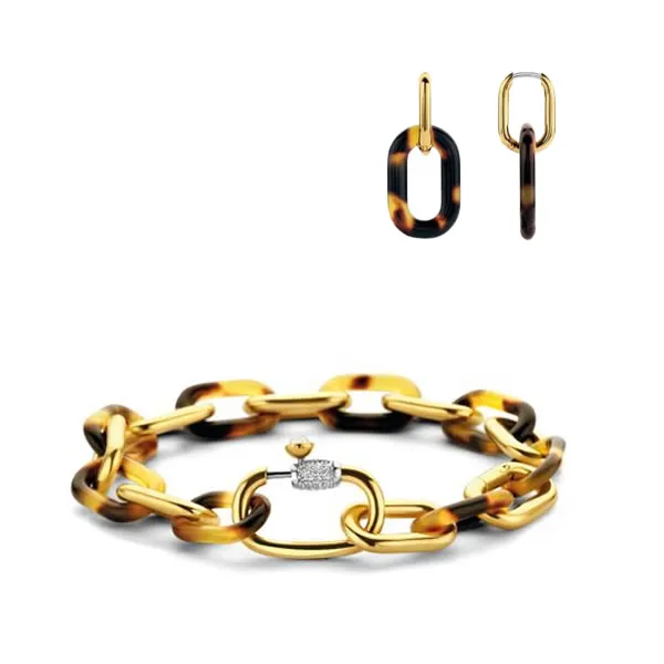 Bracelet Reg: $439 Earring Reg: $209Black Friday Price: Your Choice 50% OFF Ti Sento Leopard Print Silver Bracelet and Earrings Van Adams Jewelers Snellville, GA