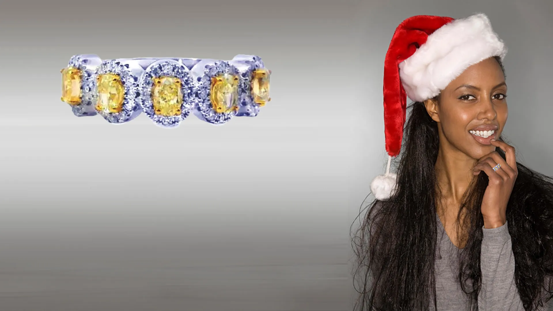 14kw 5-Stone Yellow and White Diamond Ring $2995 (regularly $4995) Van Adams Jewelers Snellville, GA