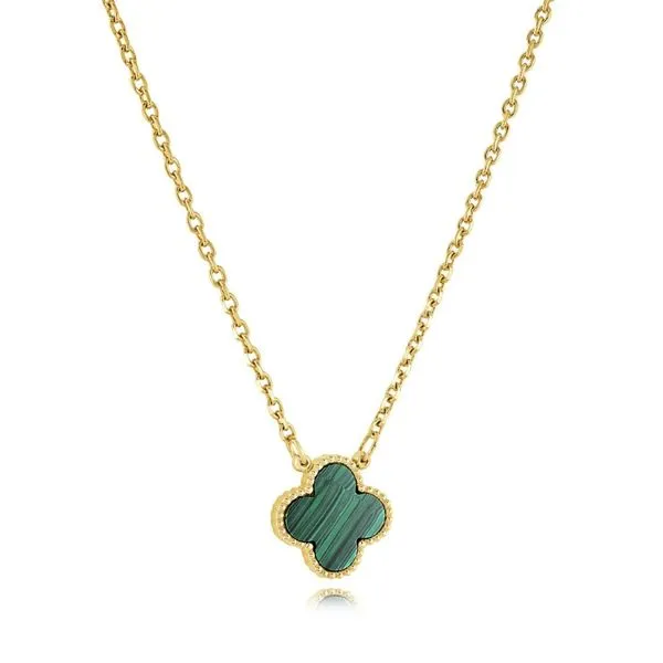  MALACHITE CLOVER NECKLACE Vandenbergs Fine Jewellery Winnipeg, MB