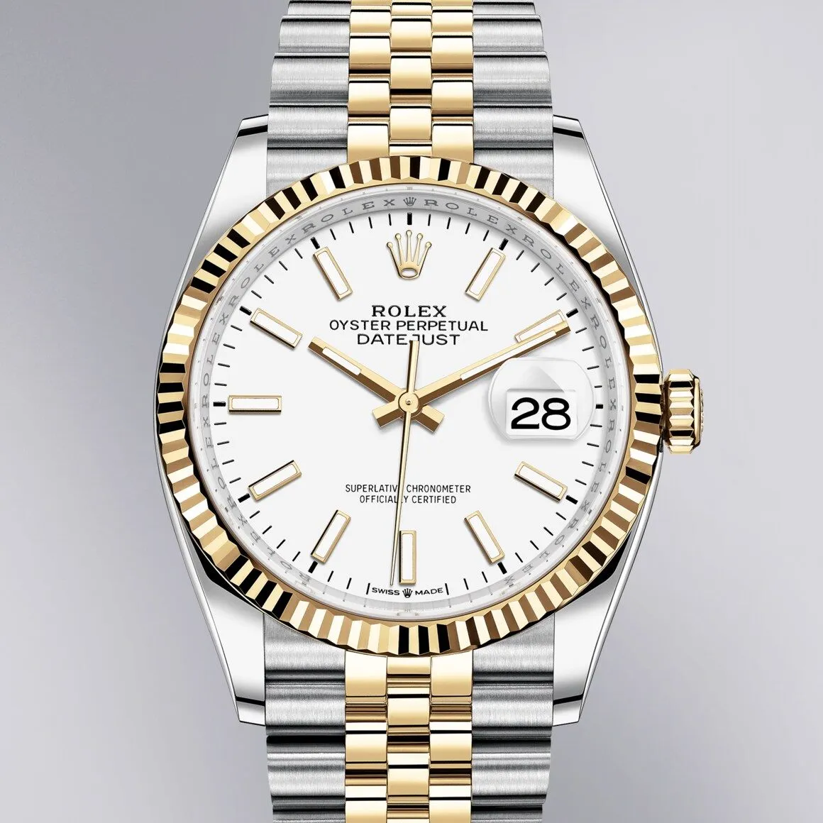 Rolex Datejust two-tone, white dial | Venus Jewelers, Somerset NJ