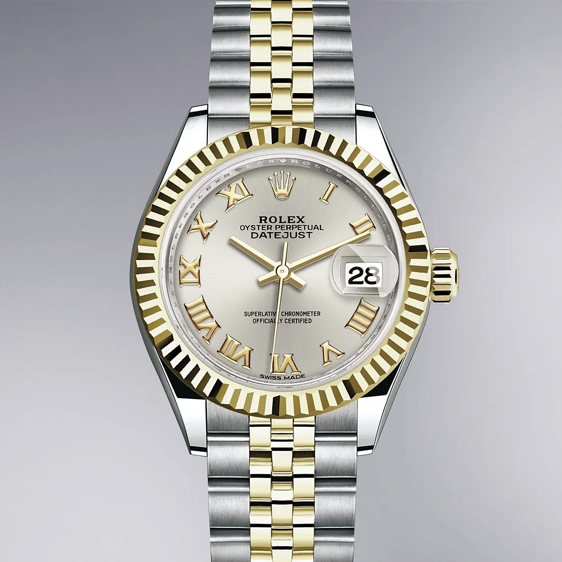 Rolex Datejust two-tone, silver Roman dial | Venus Jewelers, Somerset NJ