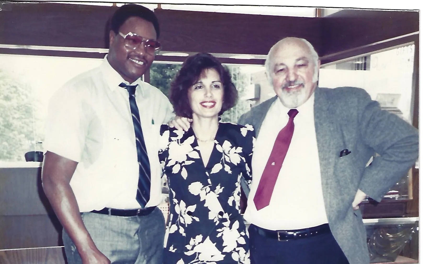 George and Dora with boxing great Larry Holmes at Venus Jewelers, 1979 | Venus Jewelers, Somerset NJ