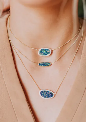 Layered gemstone necklaces