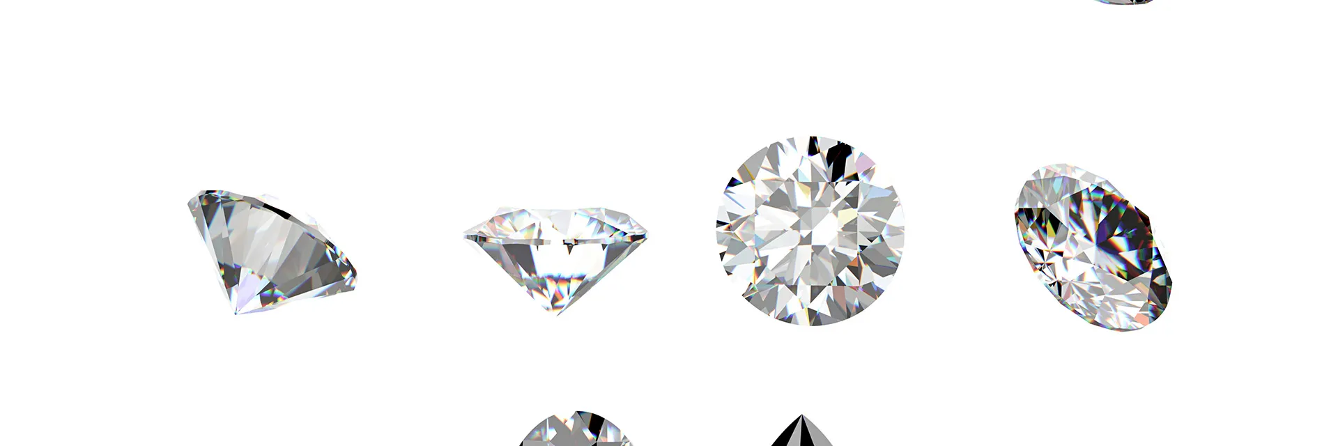 Diamond 4Cs guide showing cut color clarity and carat weight