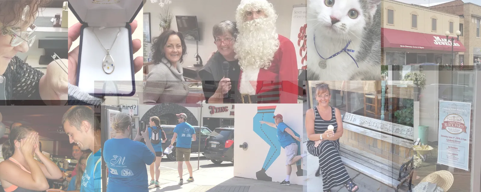 Community Involvement. This banner image is 1600 x 600 pixels on desktop. Mark Jewellers, La Crosse, WI