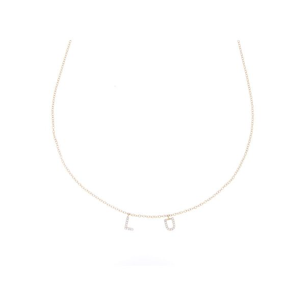 Custom: Two Initial Diamond Necklace SVS Fine Jewelry Oceanside, NY