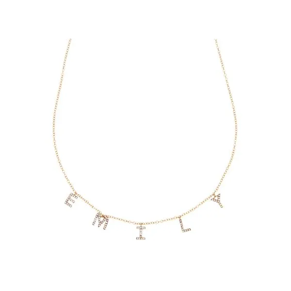 Custom: Five Initial Diamond Name Necklace N-30358-S, SVS Fine Jewelry