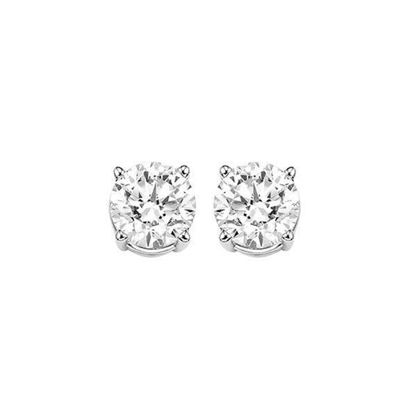 Diamond Round Classic Solitaire Stud Earrings SVS Fine Jewelry Oceanside, NY