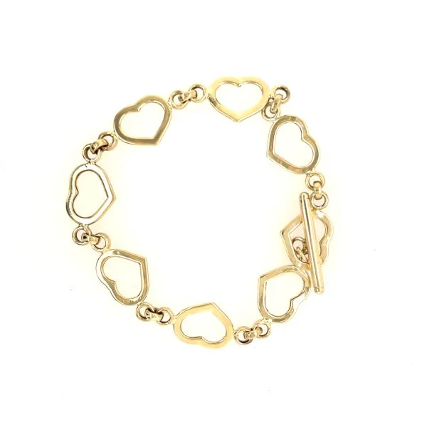 14kt gold on sale heart bracelet