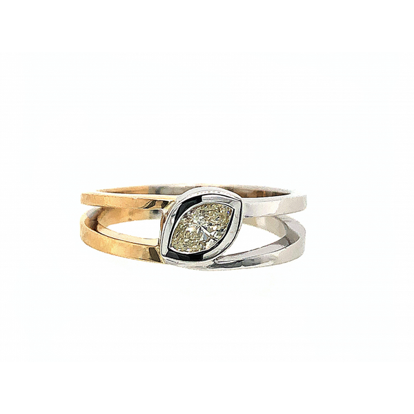 14 KARAT WHITE AND YELLOW GOLD DIAMOND RING 130-00133 | The Hunt House ...