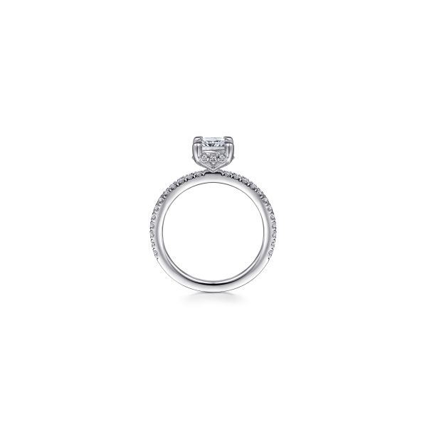 Gabriel & Co 14K White Gold Hidden Halo Cushion Cut Diamond Engagement Ring Image 2 Tom Cook Jeweler, Inc. Daytona Beach, FL