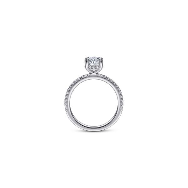 Gabriel & Co 14K White Gold Hidden Halo Oval Diamond Engagement Ring Image 2 Tom Cook Jeweler, Inc. Daytona Beach, FL