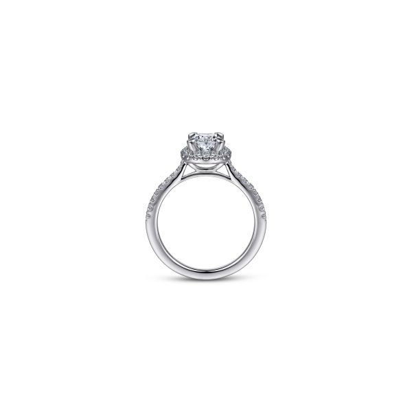 Gabriel & Co 14K White Gold Oval Halo Diamond Engagement Ring Image 2 Tom Cook Jeweler, Inc. Daytona Beach, FL