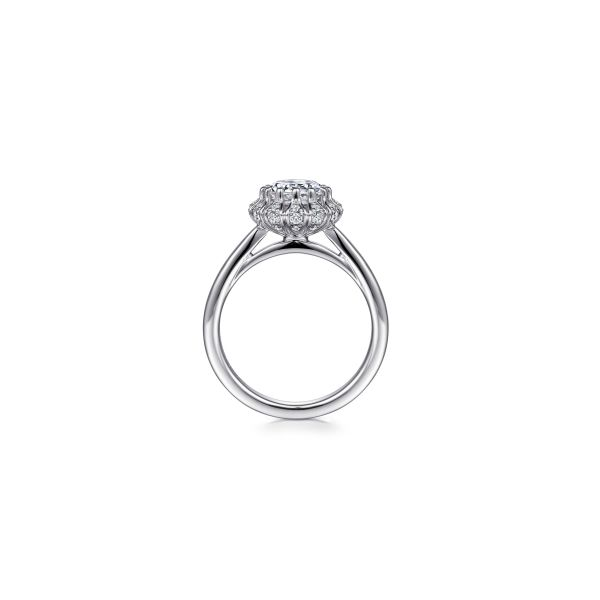 Gabriel & Co 14K White Gold Round Halo Diamond Engagement Ring Image 2 Tom Cook Jeweler, Inc. Daytona Beach, FL