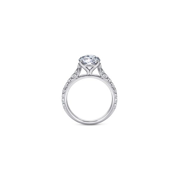 Gabriel & Co 14K White Gold Round Diamond Engagement Ring Image 2 Tom Cook Jeweler, Inc. Daytona Beach, FL